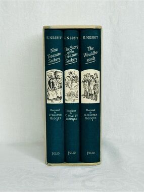E. Nesbit Adventures of The Treasure Seekers 90s Folio Edition Box Set of 3